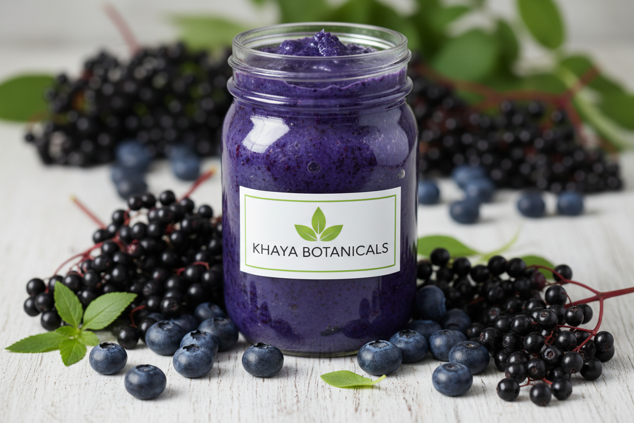 Elder Berry Bliss Sea Moss Gel – Blueberry & Elderberry Infused